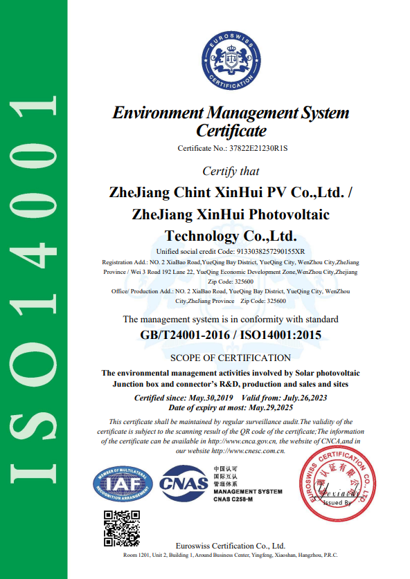 Environment Management System Certificate